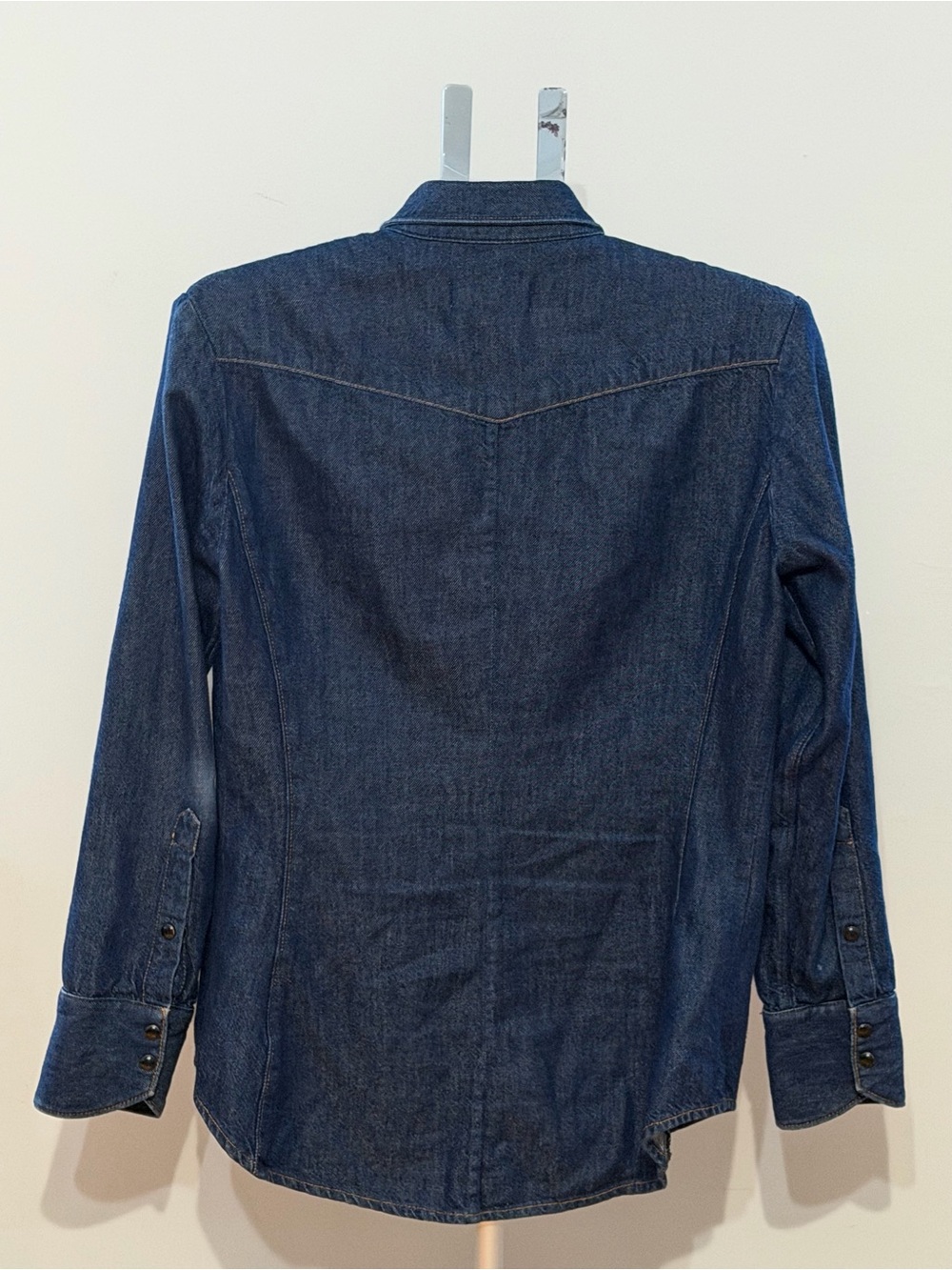 Rag & Bone Women’s Blue Denim Western Snap Shirt Size M Excellent Condition - Picture 7 of 13